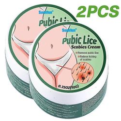 1/2 kpl häpytäiden ja syyhyn poistovoidetta, yrttejä ja täitä ehkäiseviä munia, kutinaa lievittäviä 2pcs