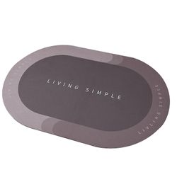 Aoweisia Super absorberende gulvmåtte Hurtigtørrende skridsikker nordisk stil diatom mudder bademåtte til badeværelsesgulv Rød
