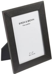Byron and Brown Byron og brun klassiske slanke læder ramme 6 x 4 - brun