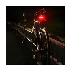 1200mAh Led baglygte cykel genopladelig baglygte cykel sikkerhedsadvarselslampe cykel baglygte blackred