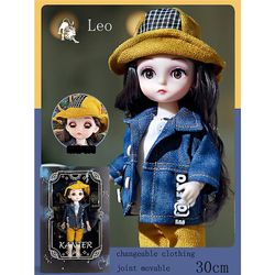 Lauwodun 12 Stjernetegn Dukker Piger Simulation Princess Store Doll Legetøj Gaveæske Leo