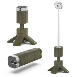 Retkeilylyhty 14000mAh ladattava teleskooppivalo sisäänrakennetulla magneettijalustalla ja Bluetooth-kaiuttimella