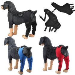 Lemmikkieläinten kaksinkertainen takajalkojen suojaus Koira Double Hind Leg Protector Koiran loukkaantumissuoja leikkauksen jälkeen Punainen L