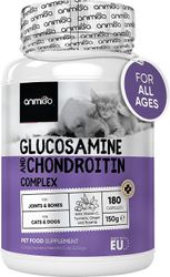Animigo glukosamiini koirille ja kissoille kondroitiinilla (1075mg) - 180 kapselia - lonkka- ja nivellisä kaikenikäisille koirille ja kissoille