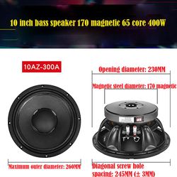 Sajygv Full Dead Midrange Bashögtalare, Ktv Stage Woofer högtalare, 10 tum, 12 tum, 15 tum, 18 tum, 8 Ohm, 1200w 10tum 170 65 400W Haut-parleur