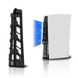 PS5-jäähdytystuuletin LED-valolla ja USB3.0-keskittimillä, tehokas jäähdytysjärjestelmä Ps5 Digital & Disc Editionille, Ps5-lisävarusteet