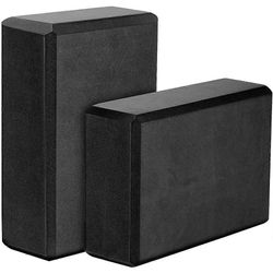 Joogalohkot 2 kpl, 23X15X7.6cm Tiheä EVA-vaahtojoogalohko harjoituspalikat, ympäristöystävällinen & ,bla Musta