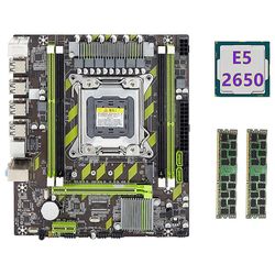 X79 Mboard + E5 2650 CPU + 2x8GB DDR3 1600MHz Reg ECC Ram minne Sett A 2011 M.2 Nvme Mboard