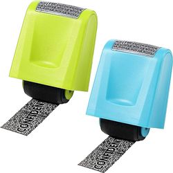 Xqday 2 stykker identitetstyveri Forebyggelse Stempel Identity Guard Roller Stempel Bred Rolling Security