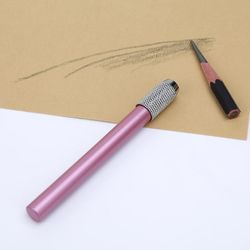 3pcs Metal Single Head Spiral Blyant Extender, Rose Rød Farve