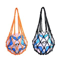 Ball Net Basketball Carry Bag Portable Mesh Reticule opbevaring taske til volleyball basketball fodbold fodbold Sort