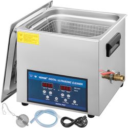 Vevor 10L Ultralyd Cleaner Dual Frequency Ultrasonic Cleaning Machine med varmeapparat smykker renere for deler smykker brilleglass protese plate k...