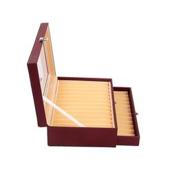 24 Slots Wooden Pen Display Storage Box Luxury 2 Layer Pu Pen Case Fountain Pen- Smykker Organizer