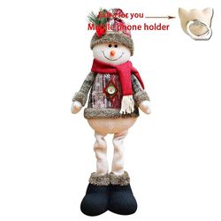 Santa Claus Elk Snowman Doll Oranments Christmas Anheng Girls Kids Naviidad Gift Toy Favor God jul A02