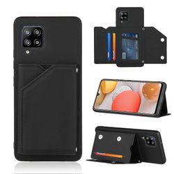 Gangxun Sag til Samsung Galaxy A42 5g Vintage Cuir Cover Læderetui Kofanger - Noir