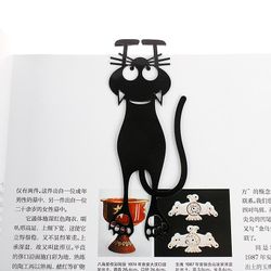 1pc Bokmerke Svart Cat Book Holder For Book Papers Creative Gift Bookmark Shytmv One Size