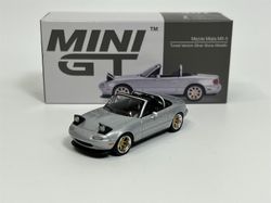 Mazda Miata MX-5 viritetty versio Silver Stone Metallic Lhd 1:64 Mgt00407L