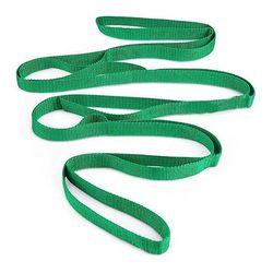 Ei-joustava joustava hihna kulutusta kestävä Multiple Loop Design Fysioterapia Stretching Strap Joogahihna miehille Naiset vihreä