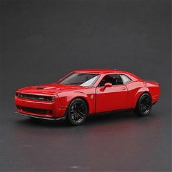 1/24 Challenger Hellcat SRT Alloy urheiluautomalli Diecasts metalli simulointi lelu kilpa auton mallikokoelma lasten lahjat Punainen