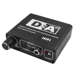 192 kHz:n DAC-muunnin optinen Toslink tai koaksiaali-optinen koaksiaalinen stereo L/R 3,5 mm:n äänenlaajennin HD DVD TV:lle musta