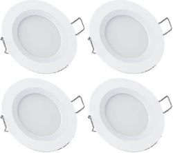 matkailuauton vene 12v 4 x led upotettavat kattovalaisimet, 3w 3200k himmennettävät täysalumiiniset alasvalot p20241126582