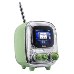 Divoom Ratro Bluetooth-kaiutin kannettava Pixel Art herätyskello vihreä