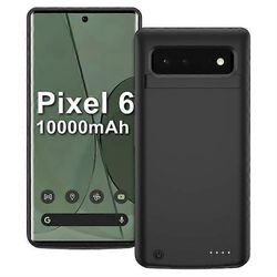 TY-101 yhteensopiva Google Pixel 6 10000mAh puhelimen akkukotelon kanssa Pehmeä reuna takakansi jalustalla Monivärinen