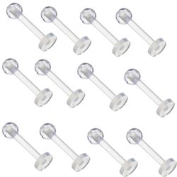 Sajygv Sajy Transparent Örhängen Body Piercing Brosk Örhängen Rak Skivstång 10pc Multicolor