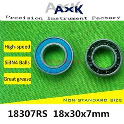 18307 Hybrid keramisk leje 18x30x7mm Abec-1 (1 stk) Cykel bundbeslag og reservedele 18307rs Si3n4 Kuglelejer 18307-2rs
