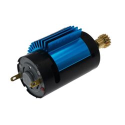 390 børstet motor 1/12 sort metal + plast Rc bilmotor med metalgear og kølelegeme God varmeafledningsydelse