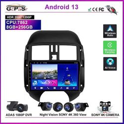 Scitoo Bilradio Android 13 För Nissan Sunny Versa C17 2012 - 2014 Multimedia Stereo Carplay Auto DSP Qled IPS Skärm Nej 2din Dvd Wifi 4-64G 360