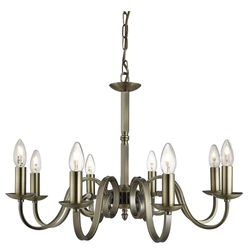 Searchlight Lighting Richmond 8 Lys lysekrone Antikke Messing Finish, E14