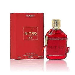 Sopii Nitro Red Dumont EDP -hajuveteen miehille ja naisille 3.4 fl oz 100ml pitkäkestoinen kevyt tuoksu-jc