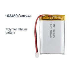 103450 3.7v 2000mah Lipo Polymer Lithium genopladeligt batteri
