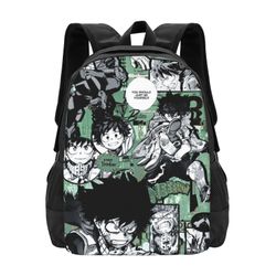 My Hero Academia -reppu, Anime-matkakannettavan reppu, Rento päiväreppu yliopistokouluun, Takaisin kouluun -lahja miehille ja naisille, Unisex-tiet...