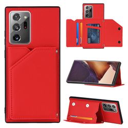 Gangxun Sag til Samsung Galaxy Note 20 Ultra Vintage Cuir Cover Læderetui Kofanger - Rouge