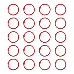 20 kpl metalliset irtonaiset lehtirenkaat 25mm kirjansidontarenkaat helppo käyttää muistikirjojen, valokuva-albumien ja askartelutarvikkeiden sitom...