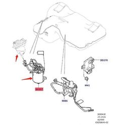 Polttoainepumppu kokoonpano öljytason suodattimella Evoque 2012-17 LR044427 LR072234