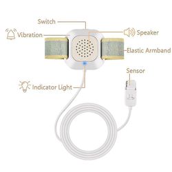 Professionel Arm Wear Bedwetting Sensor Alarm For Baby Toddler Voksne Potte Uddannelse Våd Påmindelse