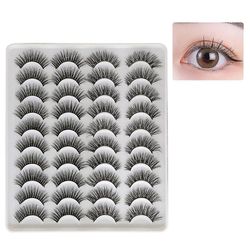 Coosilo 20 par 3d Mink Naturlig Tyk Falsk øjenvipper Øjenvipper Øjenvipper Makeup Extension