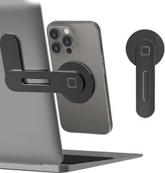 Szczw Magnetiskt Laptopstativ, Justerbart Telefonskärmsstativ För iPhone 14 Plus/ iPhone 13 Pro Max/ iPhone 12, Vikbar Bärbar Datorförlängare, Svart