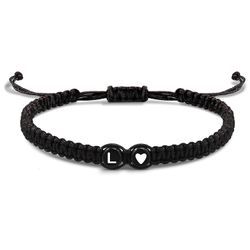 Fornnerg Unisex Armband 26 Bokstäver Hjärta Rep Justerbar Handgjord Par Armband För Dagligt Slitage L