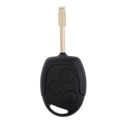 3 knappar Remote Car Key Shell Case Fob Uncut Blade För Ford Focus Mondeo svart 9*3.8cm