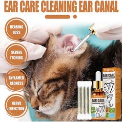 3kpl Pet Ear Cleaner Veterinary Dog Drops Pet Cat Ear Punk Infection Treatment Kirkastaa vahaa