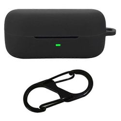 Yhteensopiva Sony WF-C510 Bluetooth-kuulokekotelon kanssa Pehmeä silikonikansi katoamattomalla soljella Musta