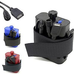 Coosilo 8.4v batteripakke 26650 batteriboks, Usb / 8.4vdc vandtæt batteriboks med dobbelt grænseflade blå