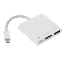 Maximalpower 3-in-1 salama HDMI USB naaras Otg-sovitin iPhone iPadille