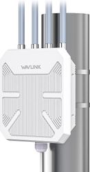 Tehokas ulkotoistin pitkän kantaman antennilla - Wavlink AX1800 Mesh WiFi 6 -vahvistin - Poe-toistin ulkona - ihanteellinen suurille syrjäisille al...