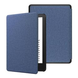 Kindle Paperwhite 6 12th 2024 ohut kestävä PU-nahkakansi automaattinen herätys / lepotila tummansininen