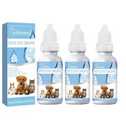 3kpl lemmikkieläinten silmätippoja koirille ja kissoille Lanosterol-liuos parantaa silmien terveyttä